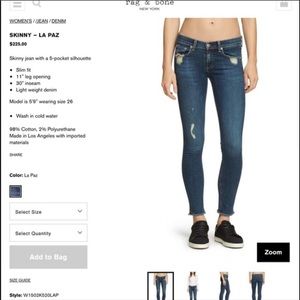 Rag & Bone La Paz Skinny Jeans